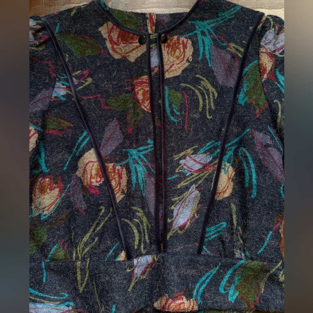 Vintage Maxicorp Floral Textured Skirt Set | 90s Artsy Matching Set - Picture 4 of 8